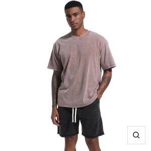 Concept Collective Men's Shirt Size Small Heavy Loose Fit Washed T-Shirt Sand
